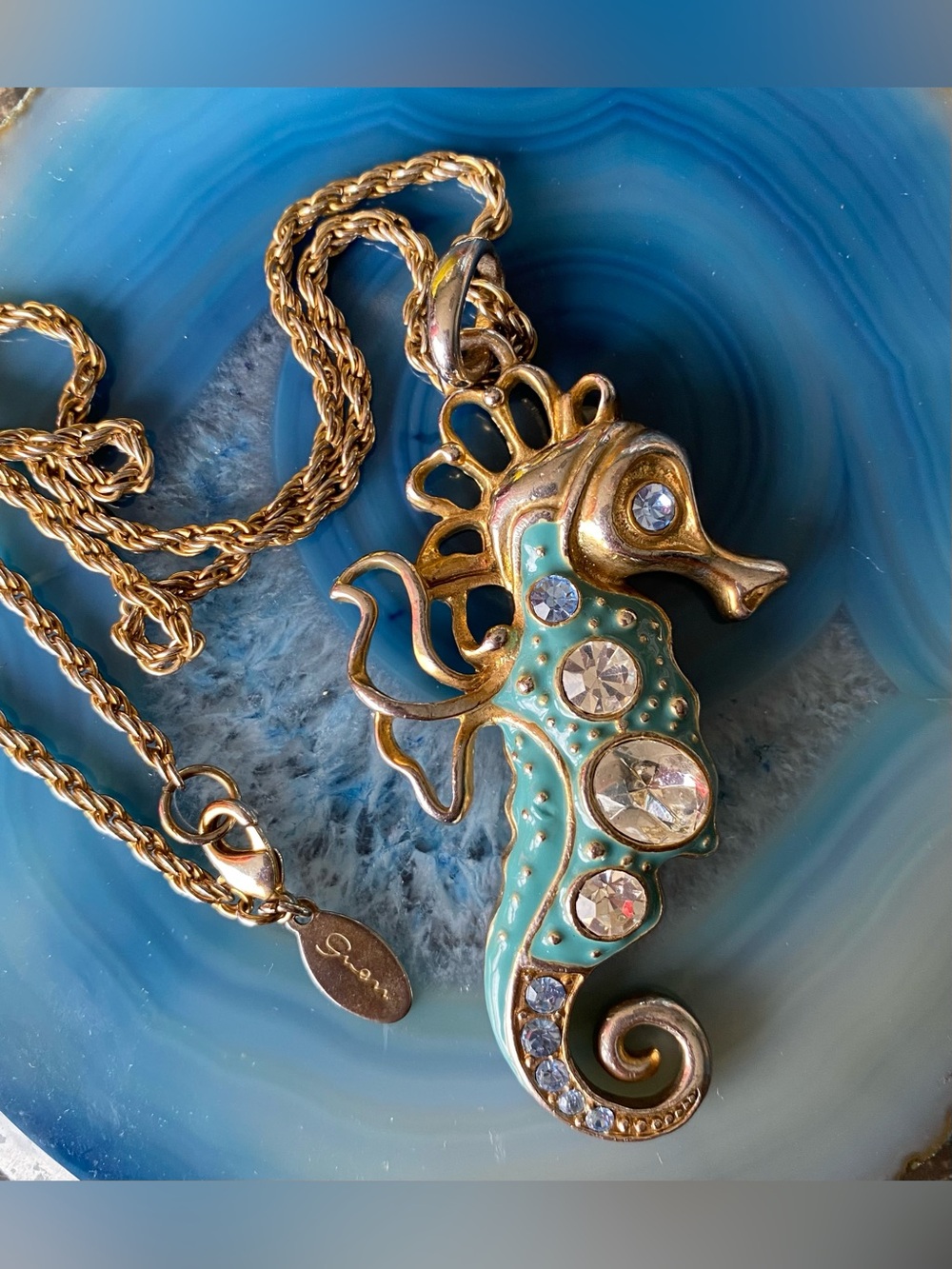 Guess Y2K Seahorse Pendant Necklace